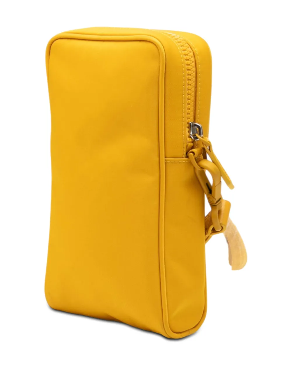 Fendi Pre-owned 2021-2026 Nylon Baguette Phone Crossbody Bag in Yellow, view 3