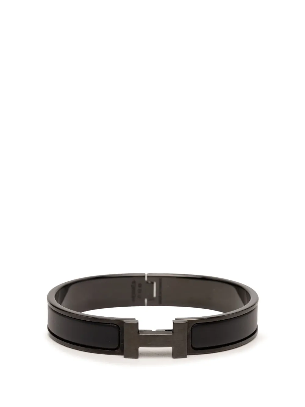 Hermès Pre-Owned 2000-2026 Narrow Enamel So Black Clic HH Bracelet costume bracelet - Nero