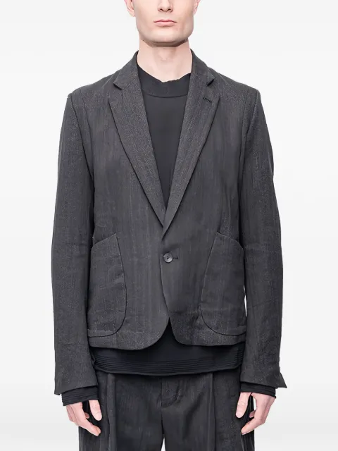 The Viridi-Anne blazer con solapas de muesca y motivo pied de poule