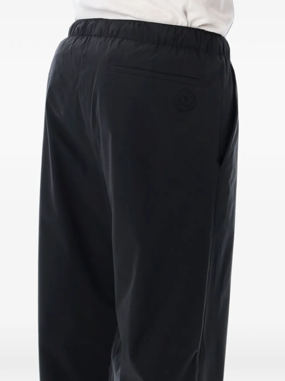 Moncler Trainingsbroek met elastische enkels en logo-patch Zwart