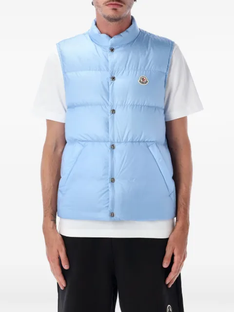 Moncler chaleco acolchado con parche del logo