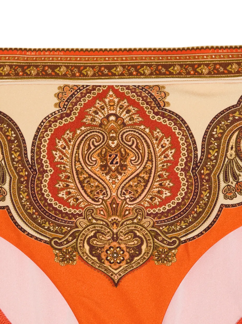 ZIMMERMANN Mahon bikinislip met paisley-print Oranje