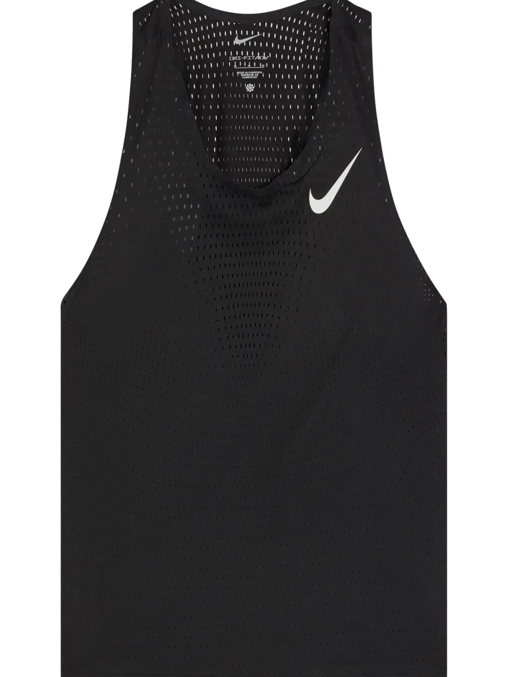 Nike Swoosh geperforeerde top Zwart