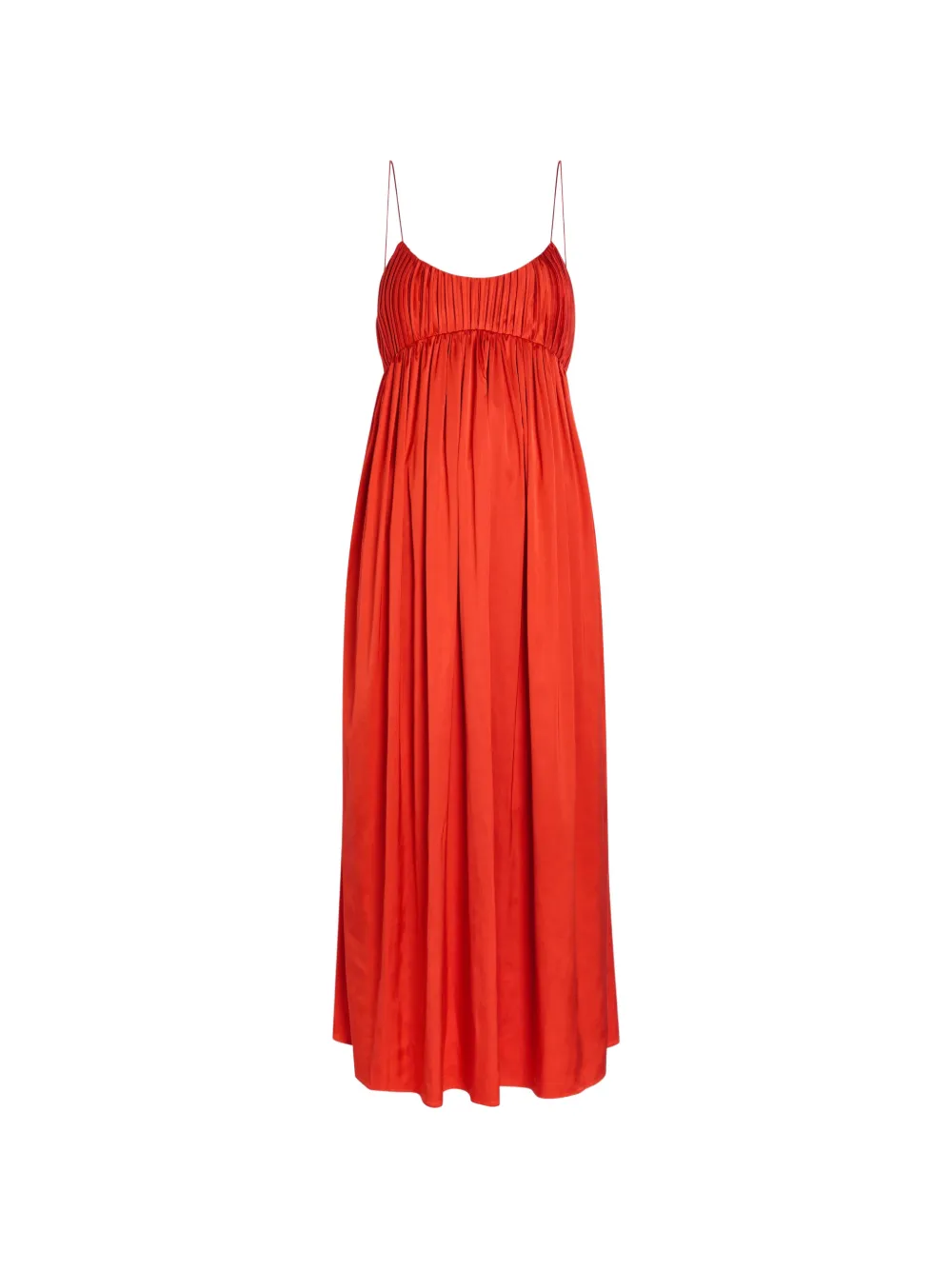 TOVE Katrine gathered spaghetti-strap dress - Rosso