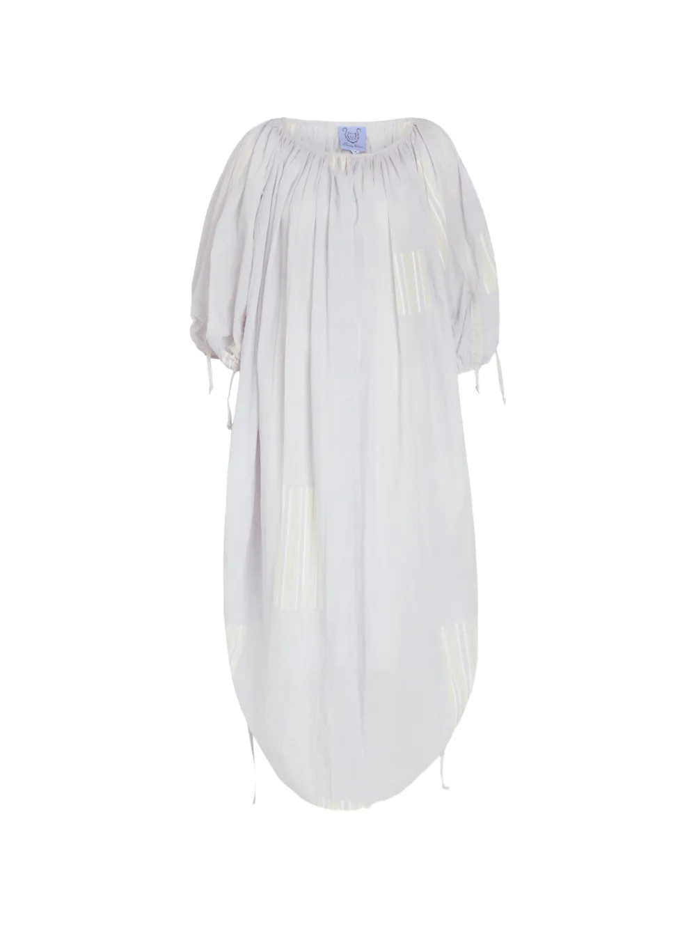 Thierry Colson Athenais striped patchwork dress - Grigio