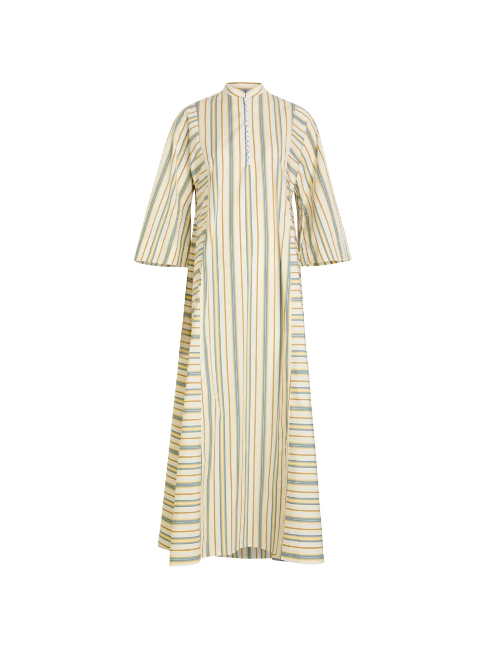 Thierry Colson Rachel striped band-collar dress - Giallo