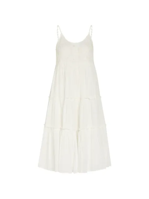 Thierry Colson Veruschka embroidered tiered dress