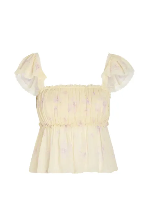LoveShackFancy Siena floral-print blouse