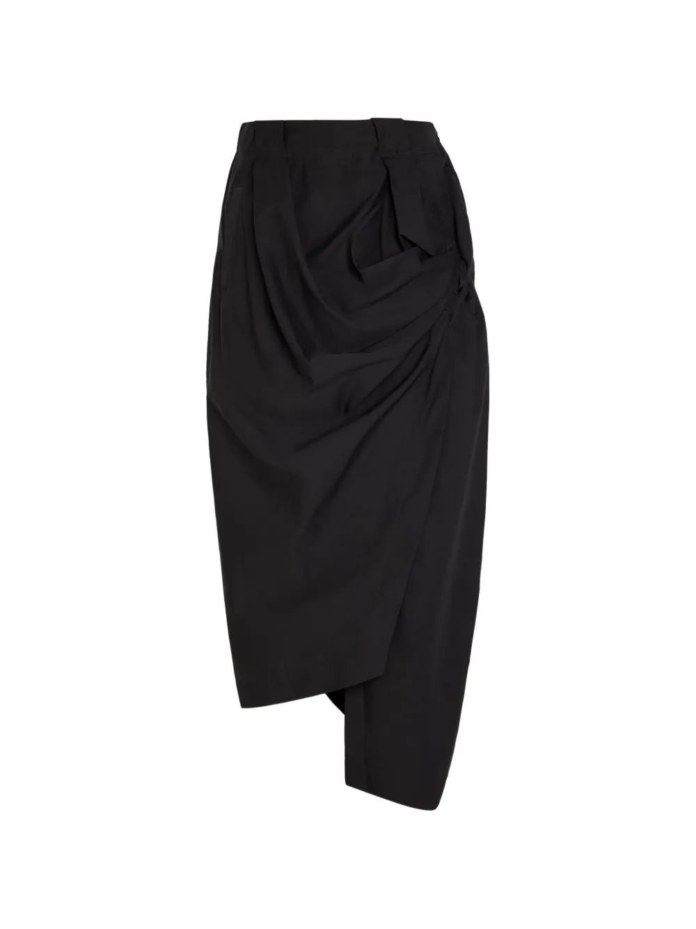 Issey Miyake draped asymmetric trousers - Nero