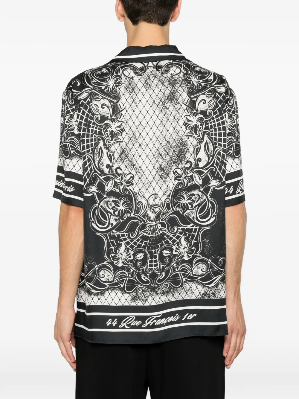 Balmain Overhemd met barokprint Zwart