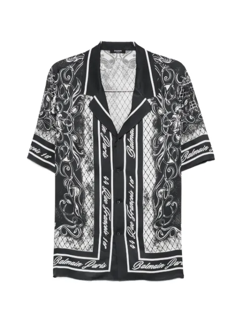Balmain baroque-print shirt