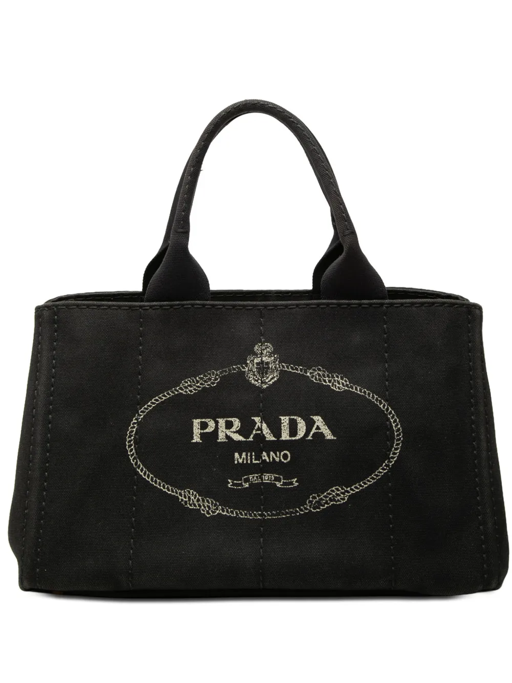 Prada Pre-Owned 2013-2026 Canvas Canapa Logo satchel - Nero