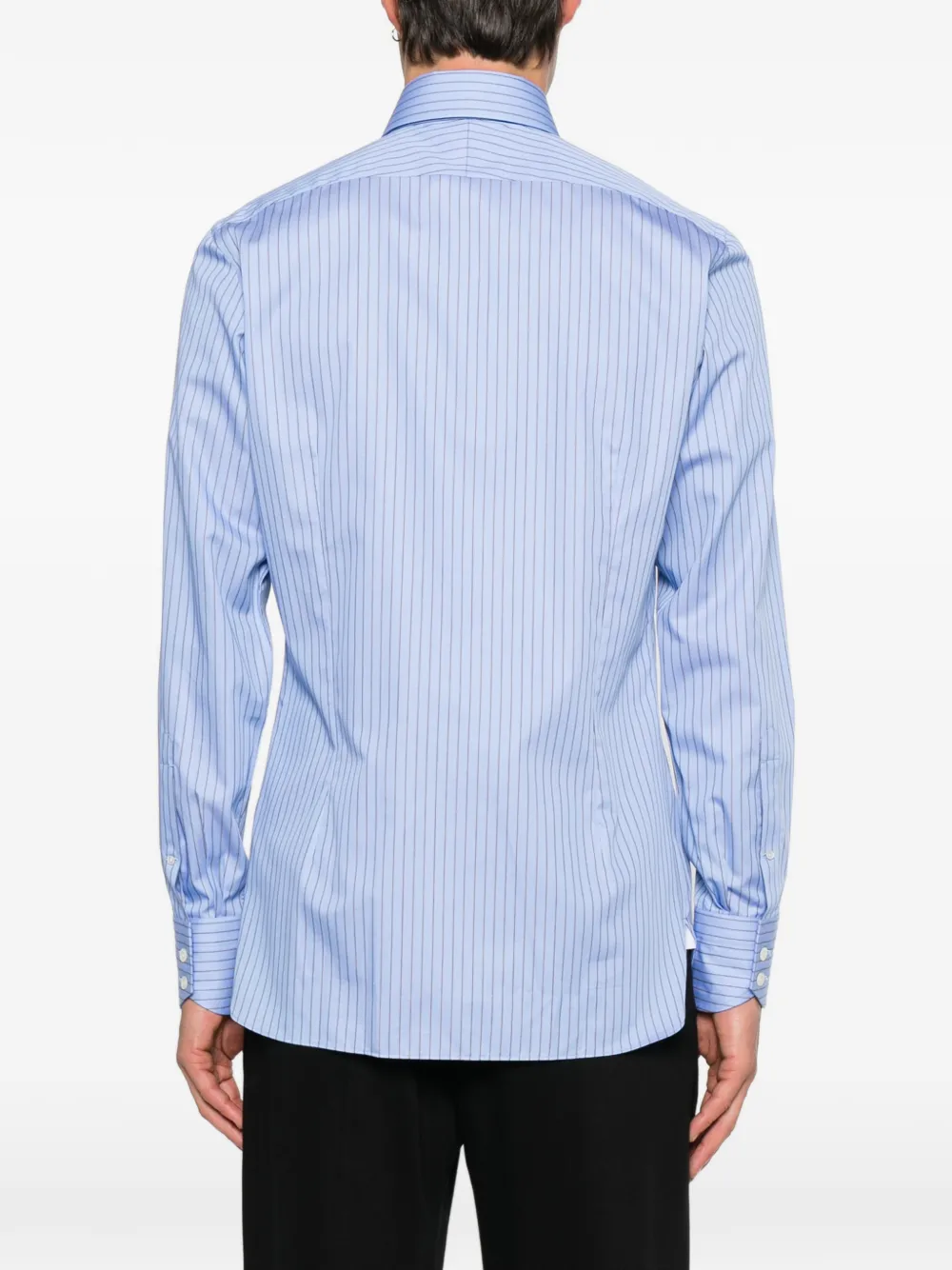 TOM FORD Gestreept overhemd Blauw