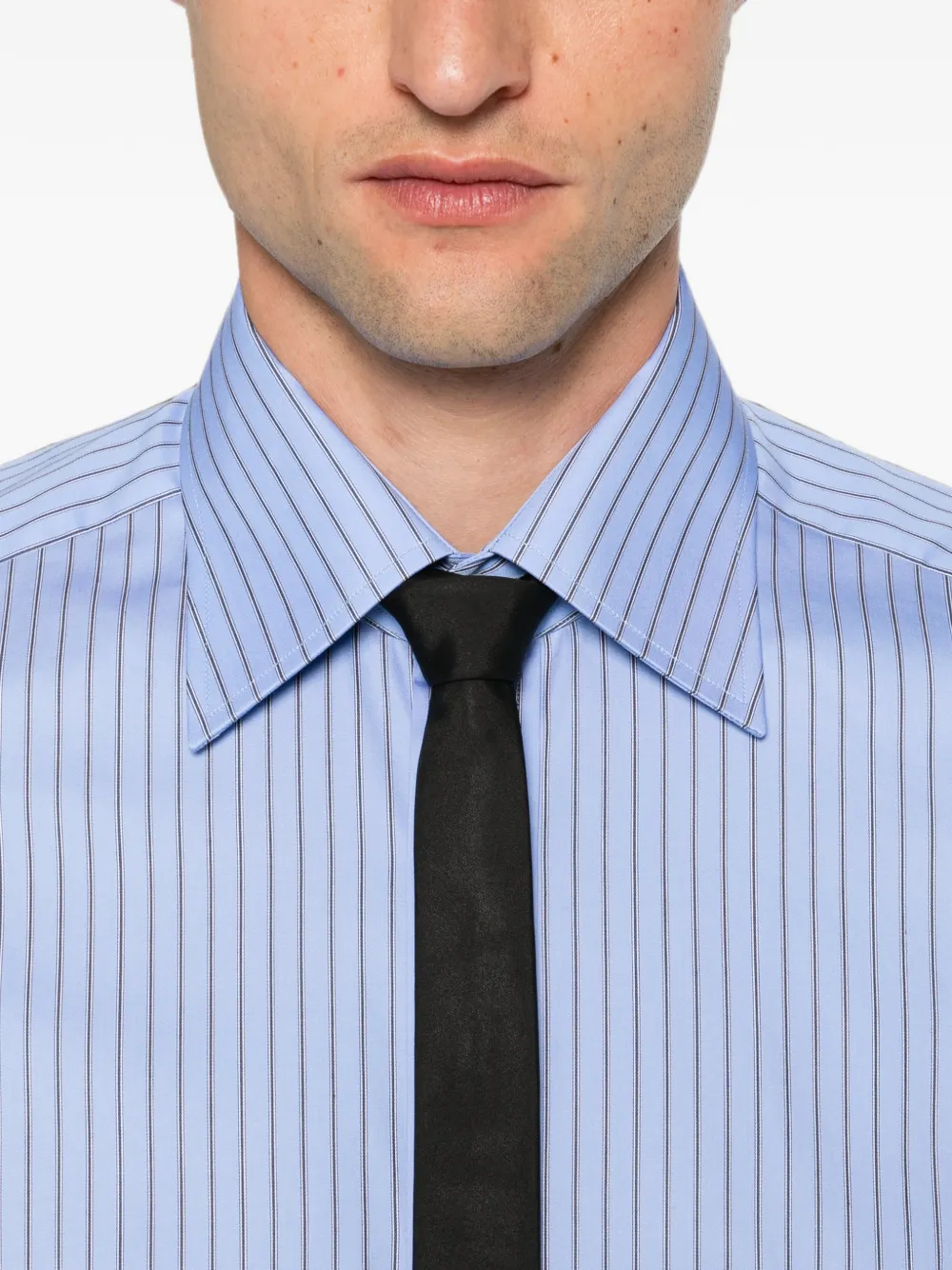 TOM FORD Gestreept overhemd Blauw