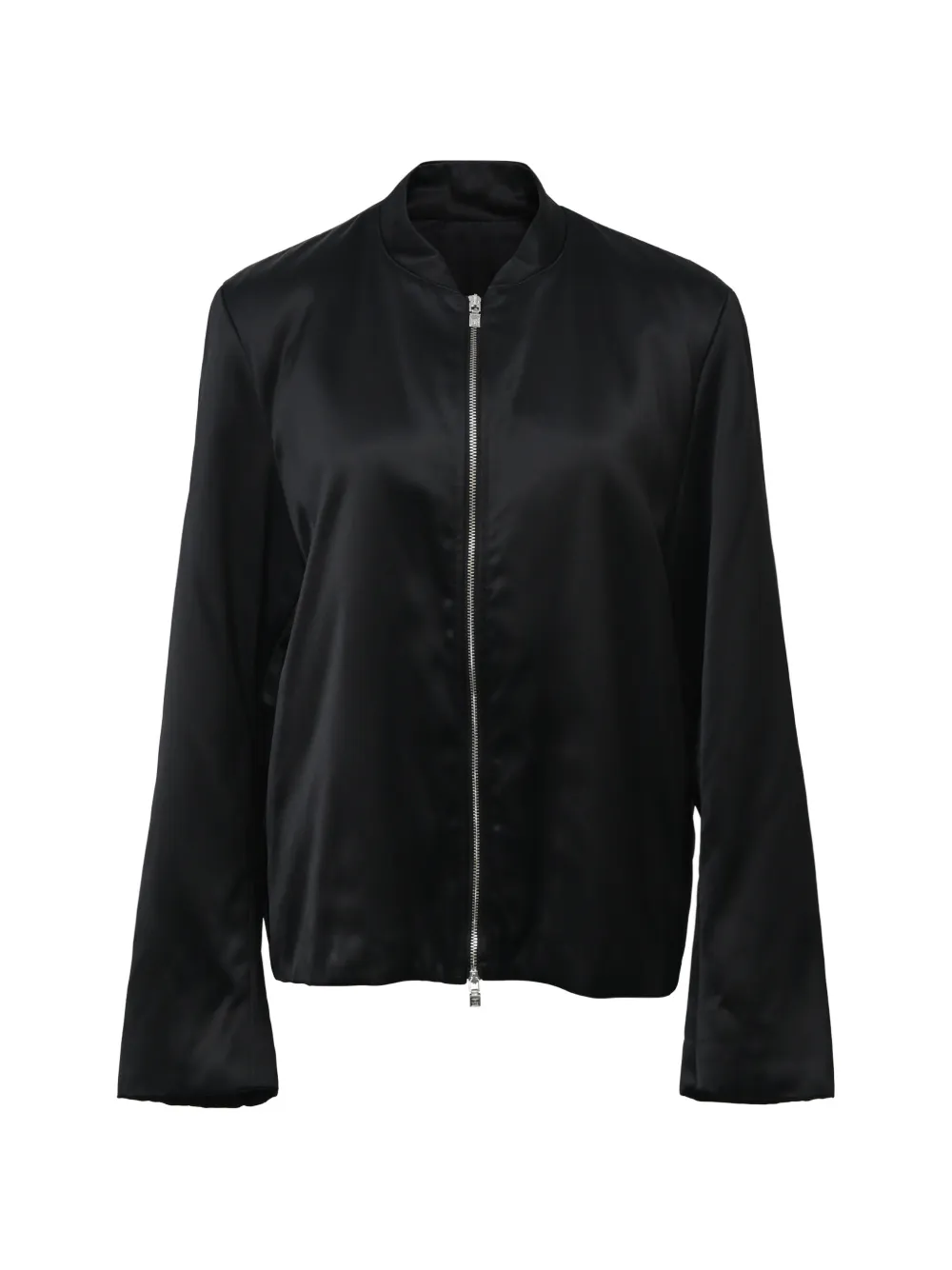 TOTEME zippered loose-sleeve bomber jacket - Schwarz