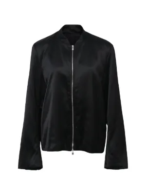 Emporio Armani Velvet Bomber Jacket | Black | FARFETCH