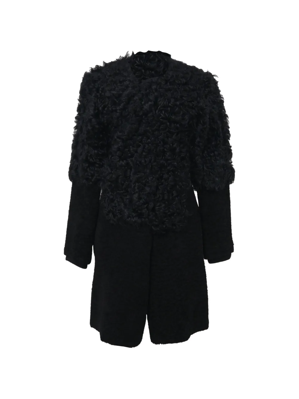 Marni Pre-Owned 2011 shearling fur coat - Nero