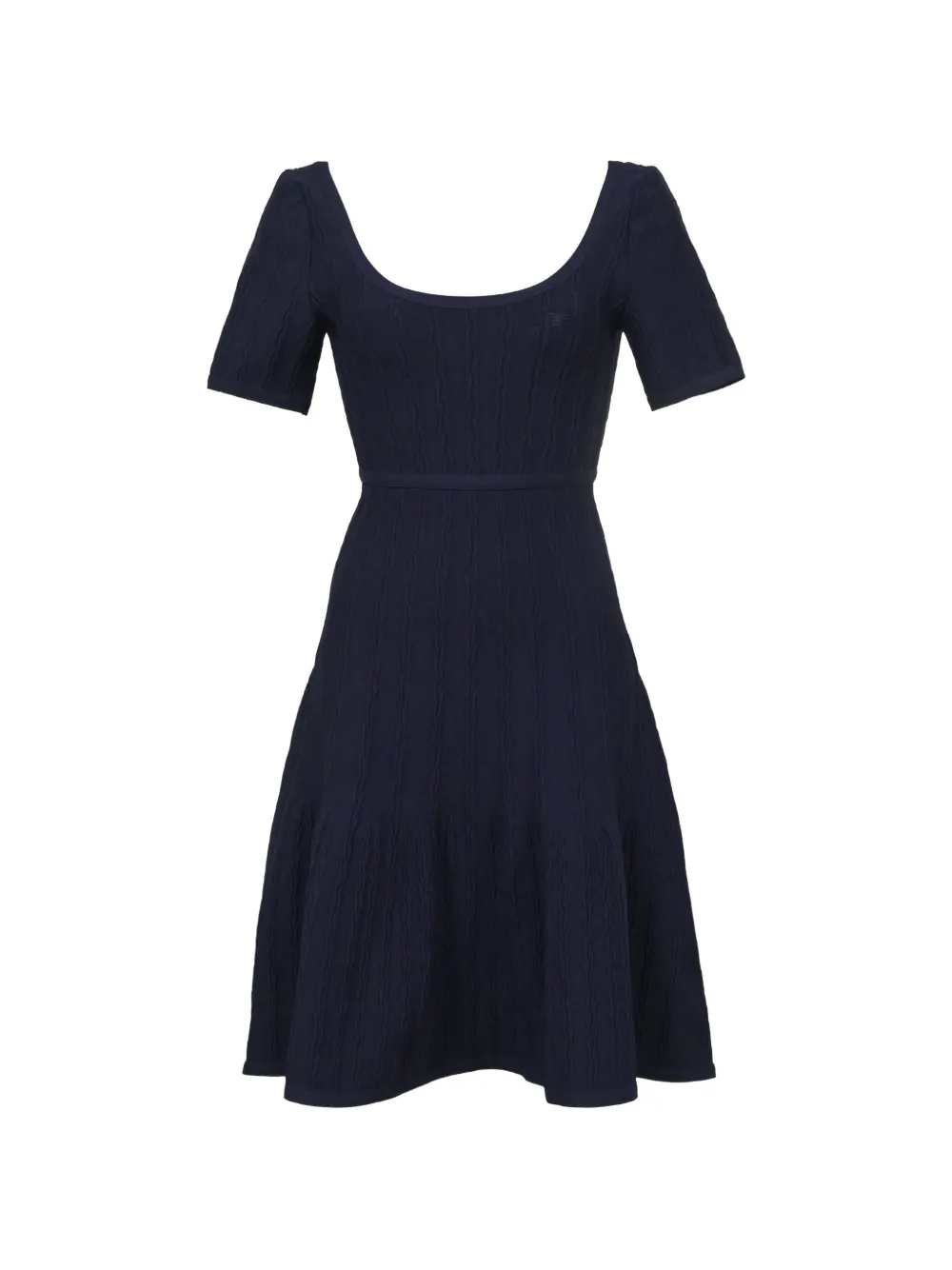 Hervé Léger Pre-Owned scooped neck dress - Blu