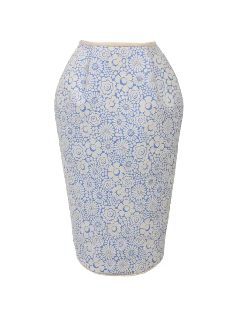 Thom Browne floral-print lantern skirt
