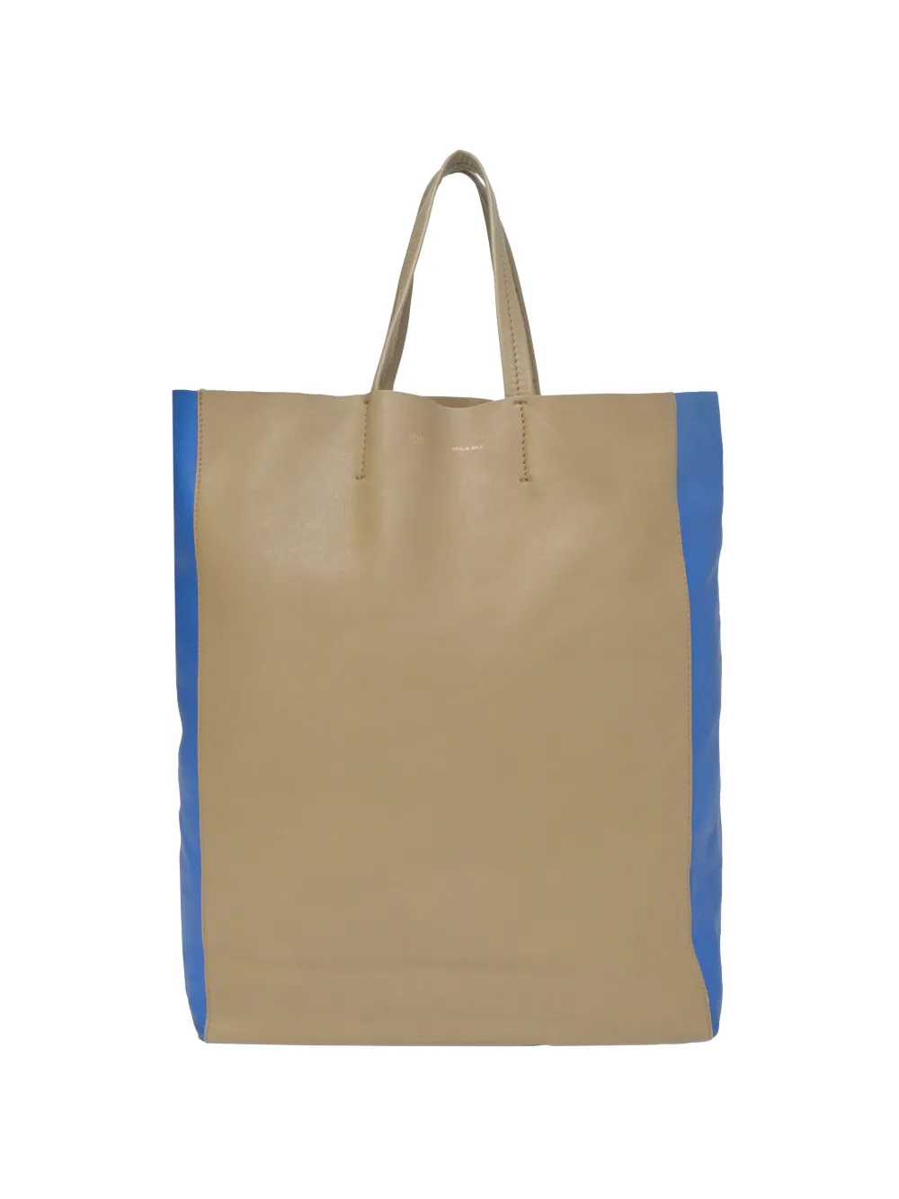 Pre-owned Celine Cabas Bicolor Tote Bag In Neutral