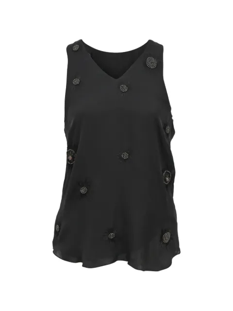 Adam Lippes beaded embroidered sleeveless top