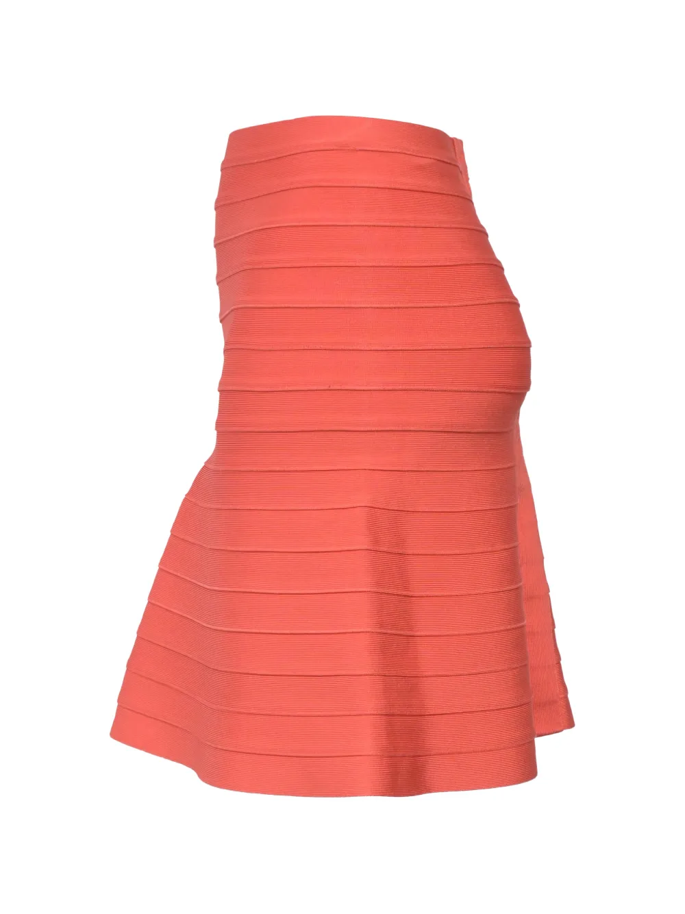Hervé Léger Pre-Owned bandage flare-hem skirt - Arancione