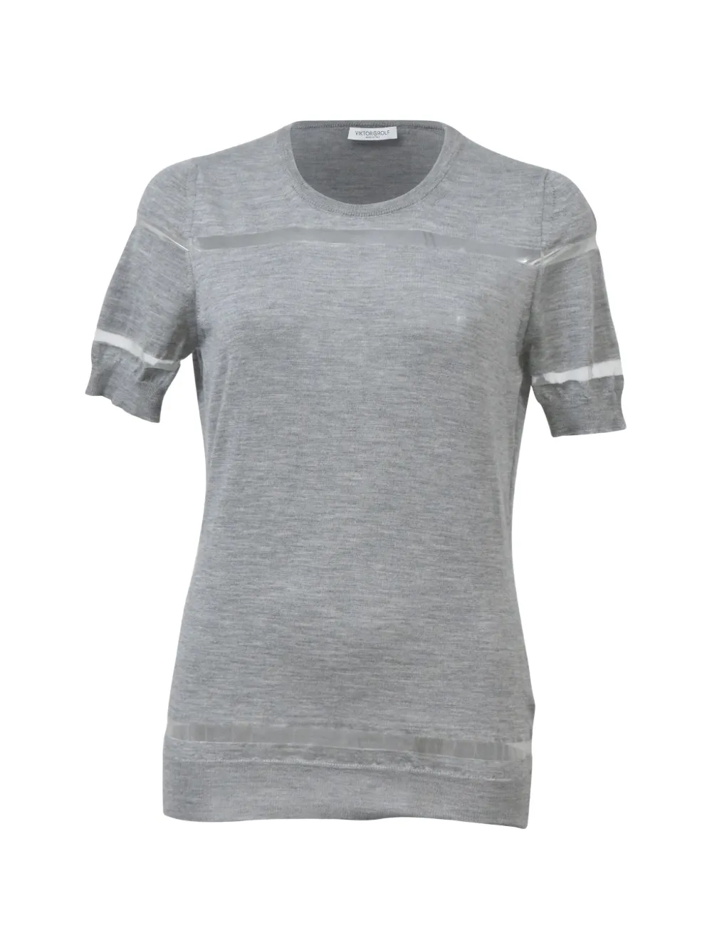 Viktor & Rolf mesh stripe top - Grau