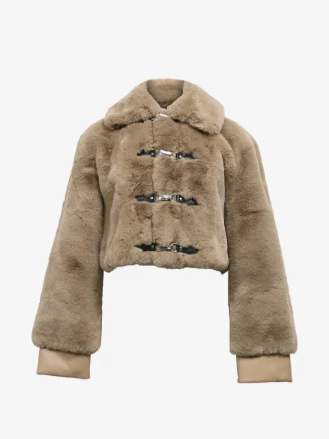 ROTATE BIRGER CHRISTENSEN Cropped faux-fur jacket