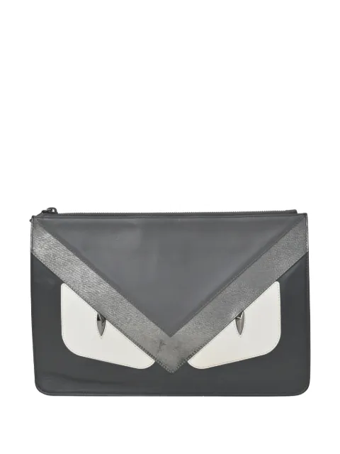 Fendi Pre-Owned Monster leather pouch bag