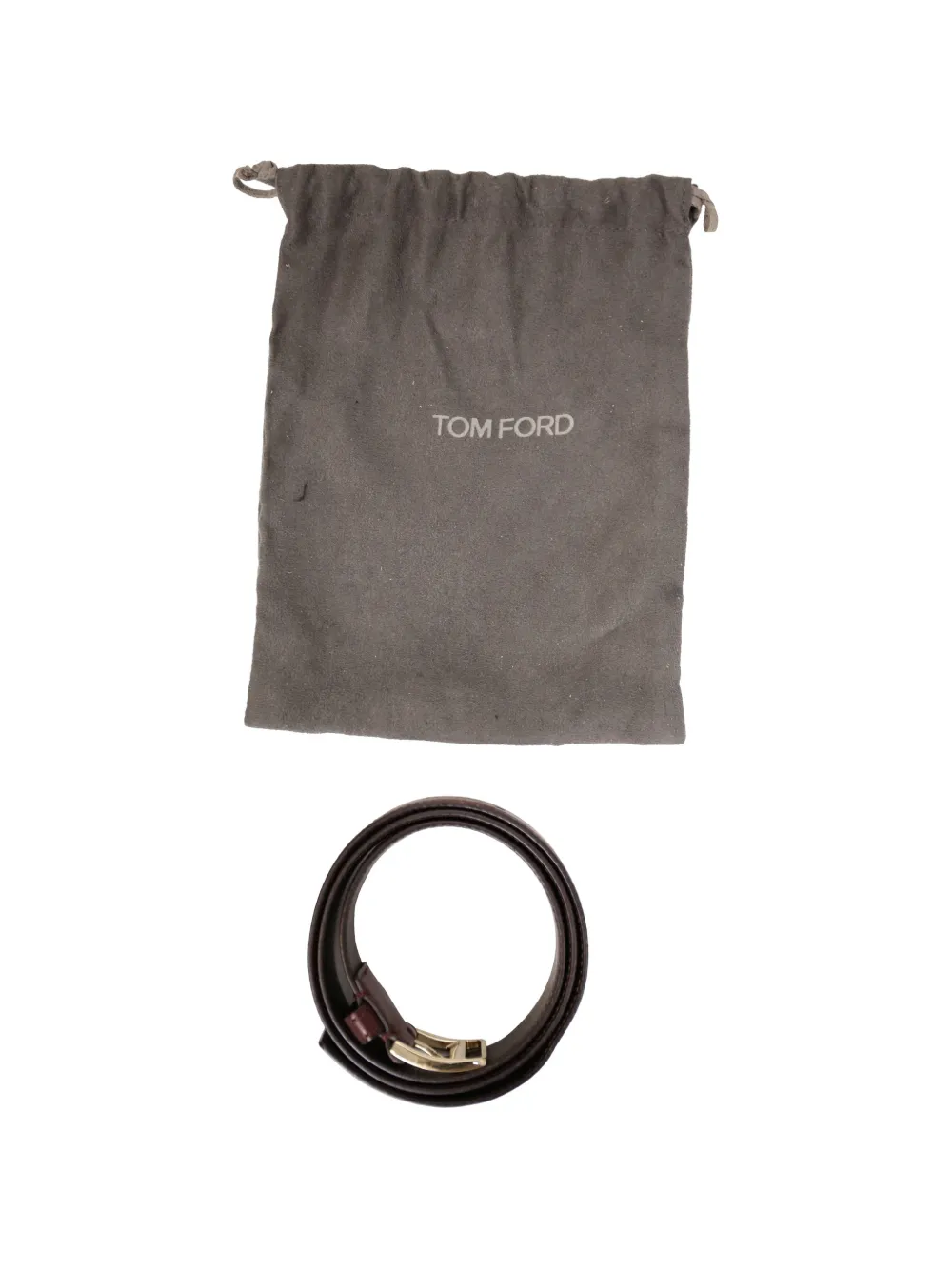 Pre-owned Tom Ford Basic Buckled Belt In Red