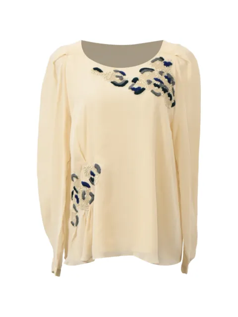 Vanessa Bruno blusa bordada con manga larga