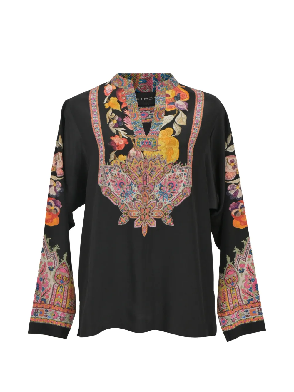 Etro Vintage printed silk blouse - Nero