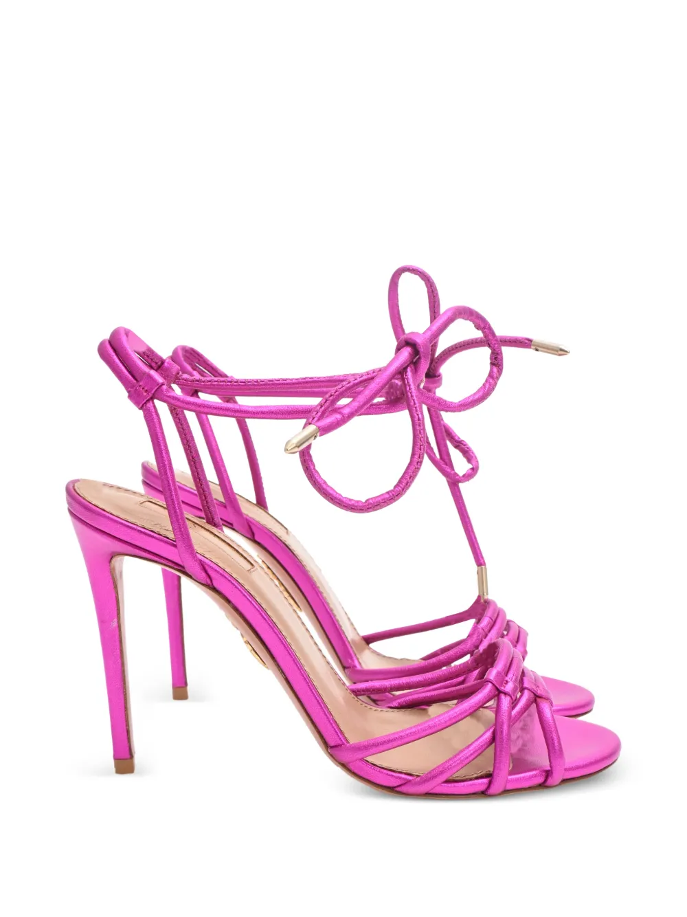 Aquazzura Laura metallic sandals - Rosa