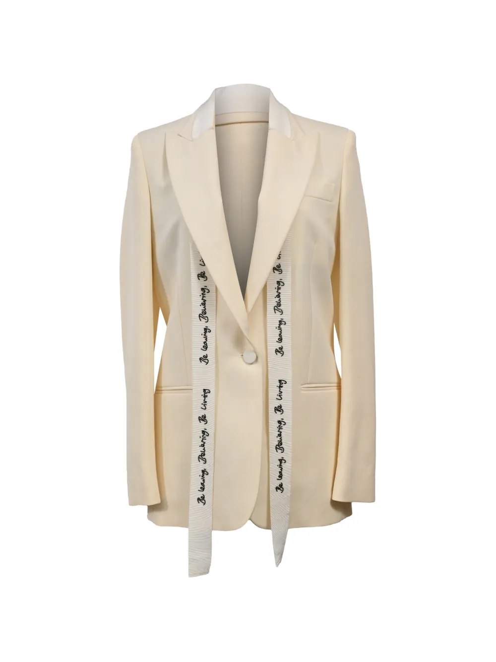 Stella McCartney Pre-Owned ribbon-detail single-breasted blazer - Toni neutri