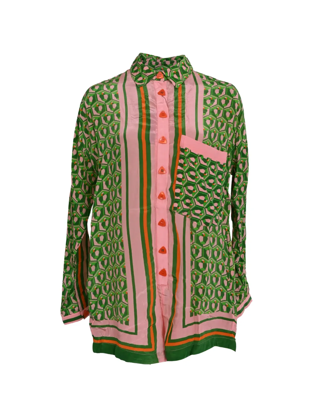 FARM Rio Mixed Cashew Scarf romper - Verde