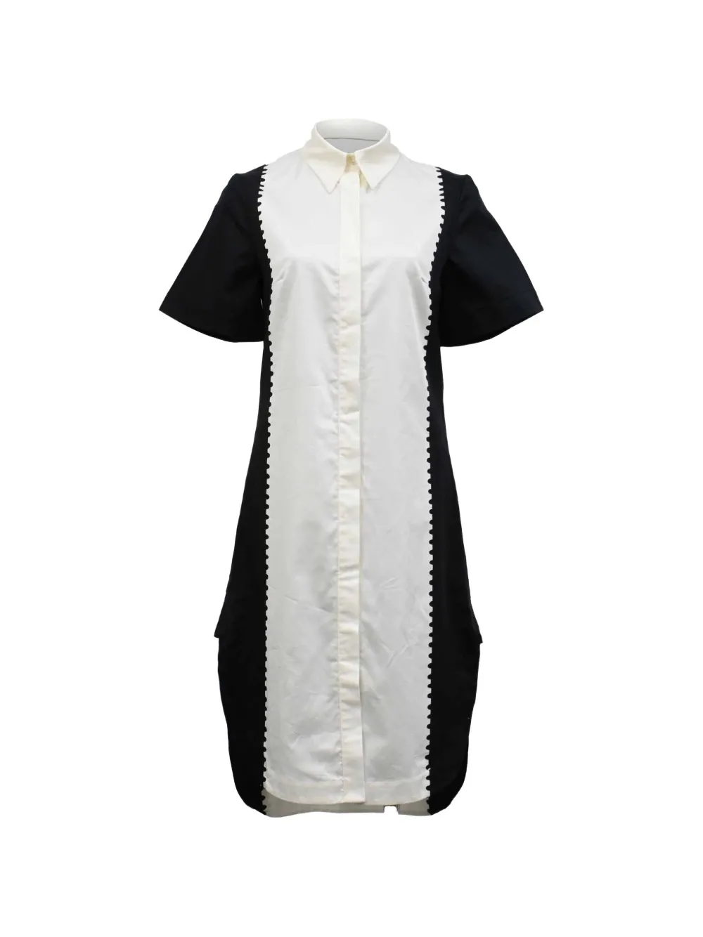 Mary Katrantzou two-tone short-sleeve shirt dress - White