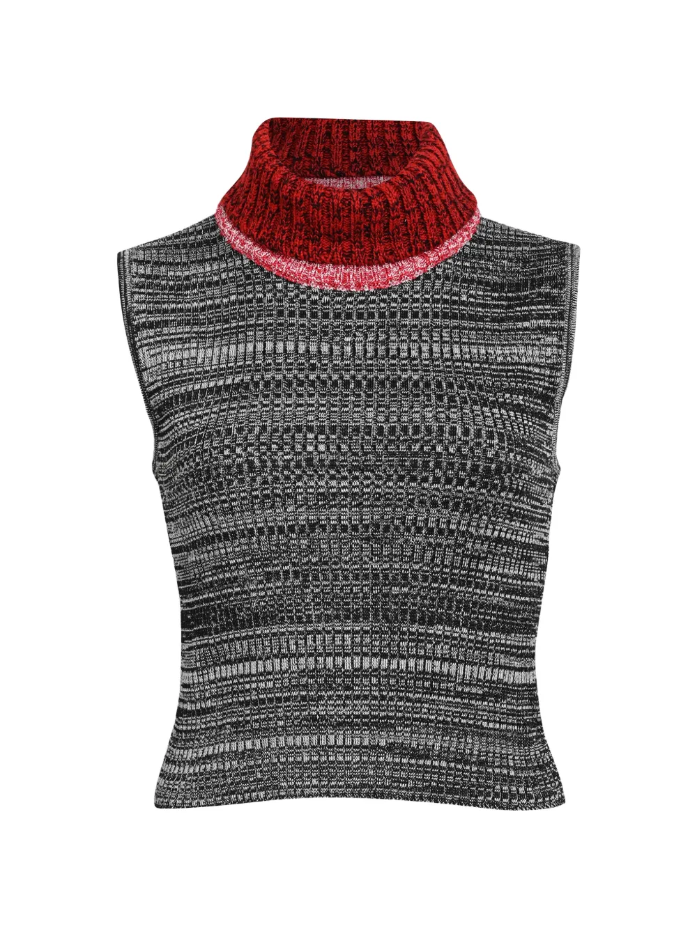 Louis Vuitton Pre-Owned patterned-knit sleeveless top - Grigio