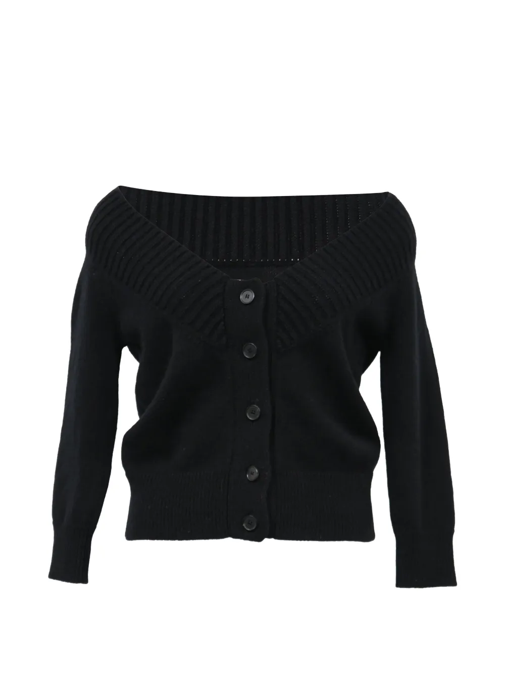 Alexander McQueen Pre-Owned wide V-neck sweater - Nero