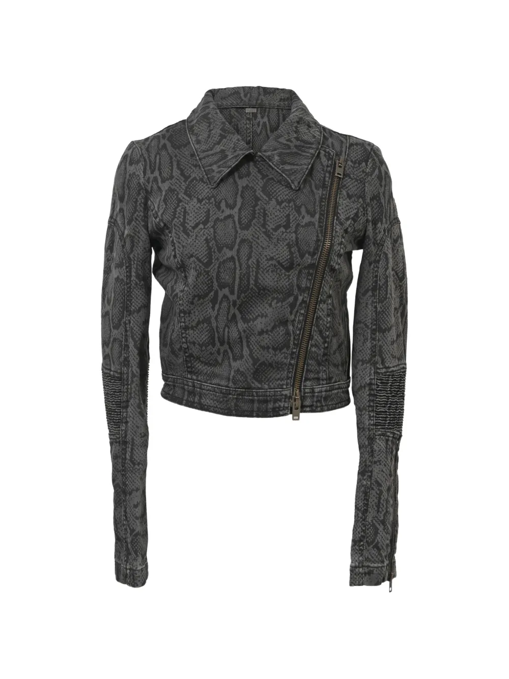 Stella McCartney Pre-Owned snake-print denim jacket - Grigio