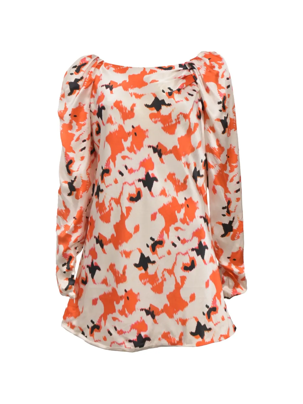 Giorgio Armani Pre-Owned printed puff-sleeve top - Toni neutri