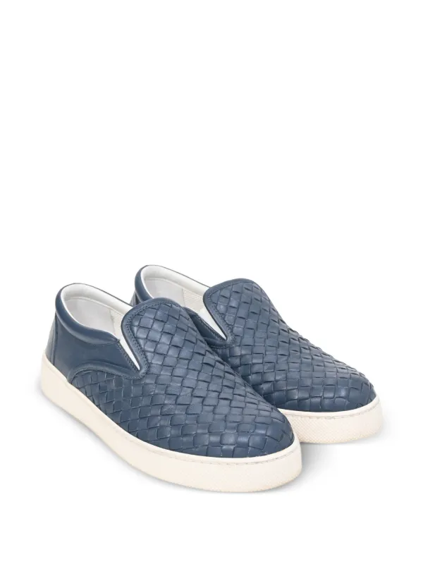 Bottega Veneta Pre-Owned Dodger slip-on Sneakers | Blue | FARFETCH