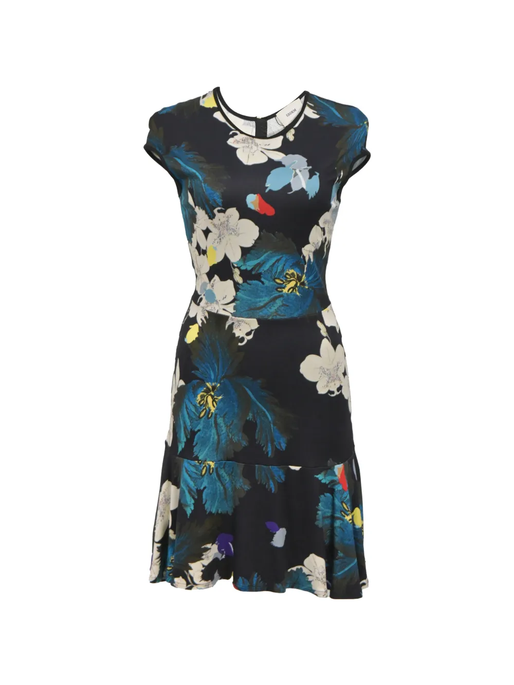 ERDEM Darlina orchid-print dress - Nero