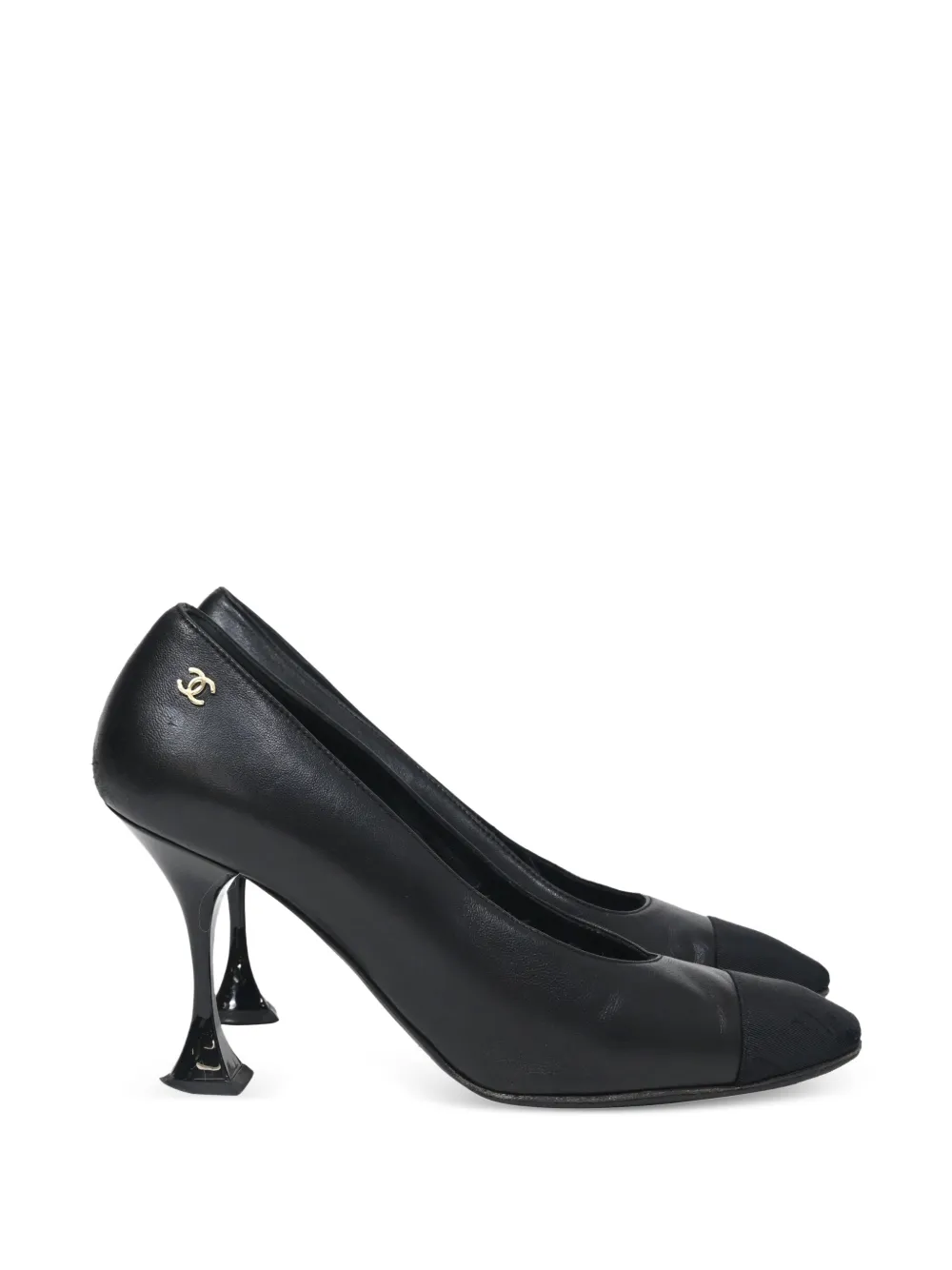 CHANEL Pre-Owned Interlocking CC sculptured heel pumps - Schwarz