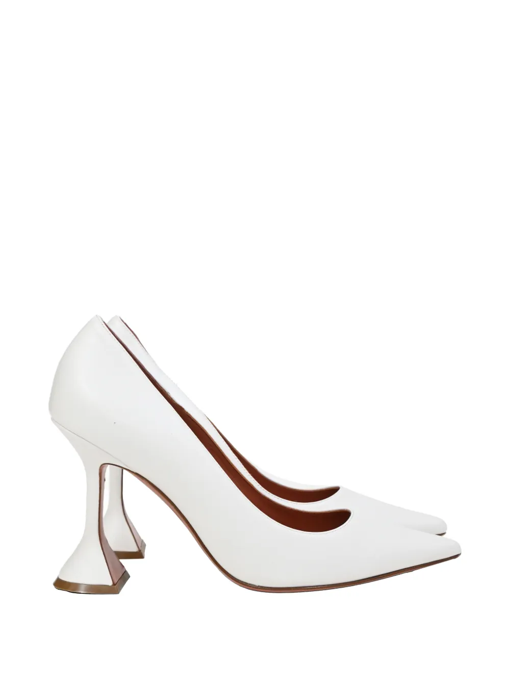 Amina Muaddi Ami geometric heel pumps - Weiß