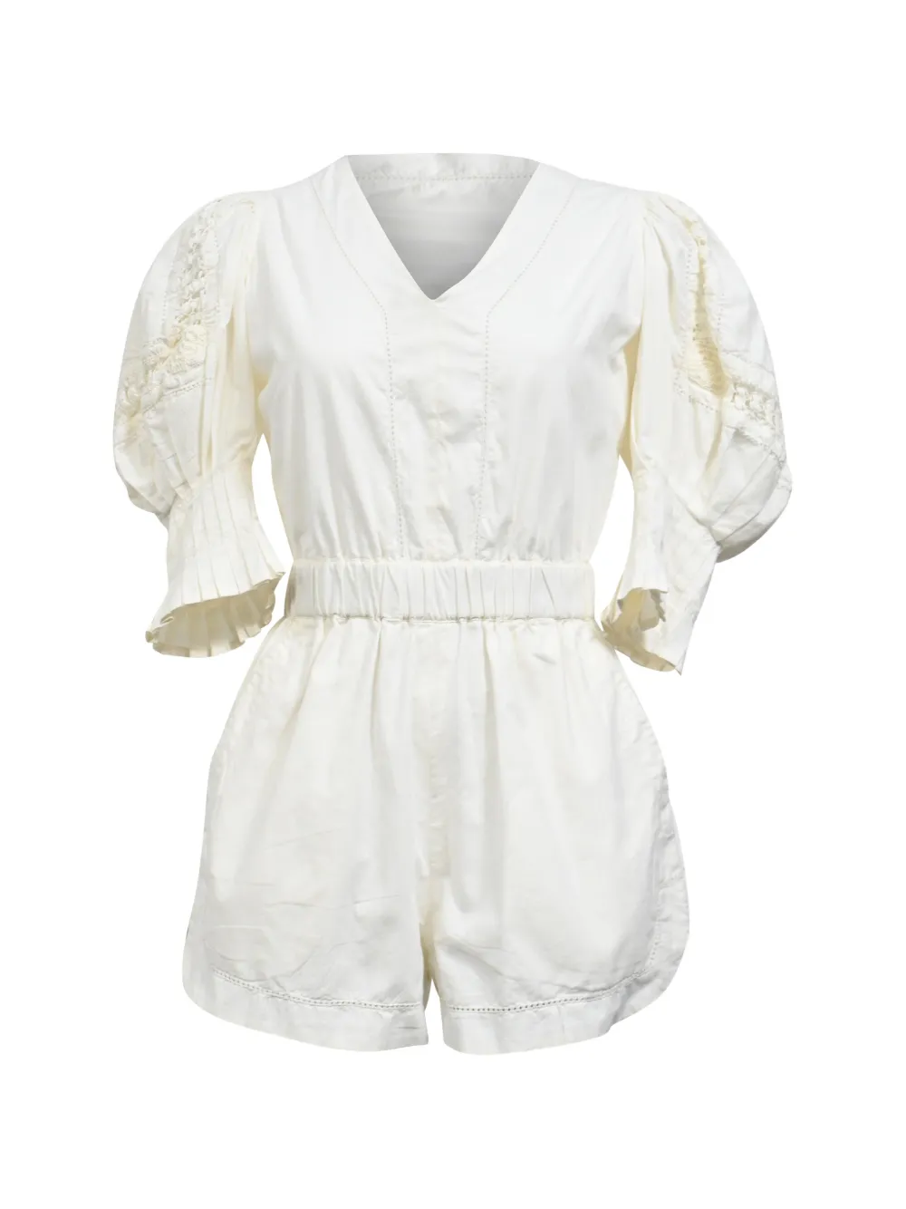 Sea Thora thread-pull romper - Toni neutri