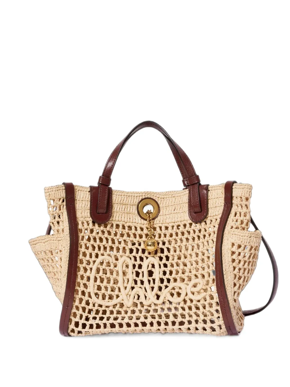 Chloé small Iconic raffia tote bag