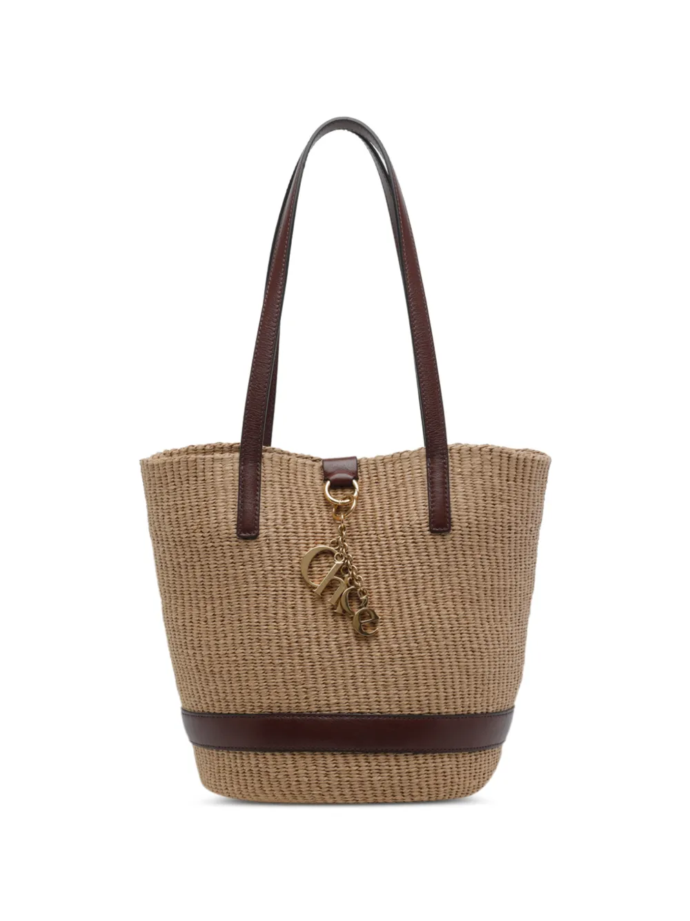 Chloé Charms logo-pendant tote bag - Toni neutri
