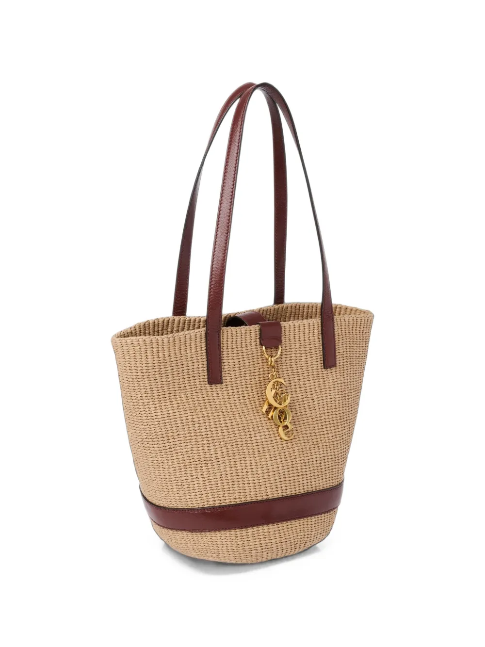 Chloé Charms shopper met logo-hanger Beige