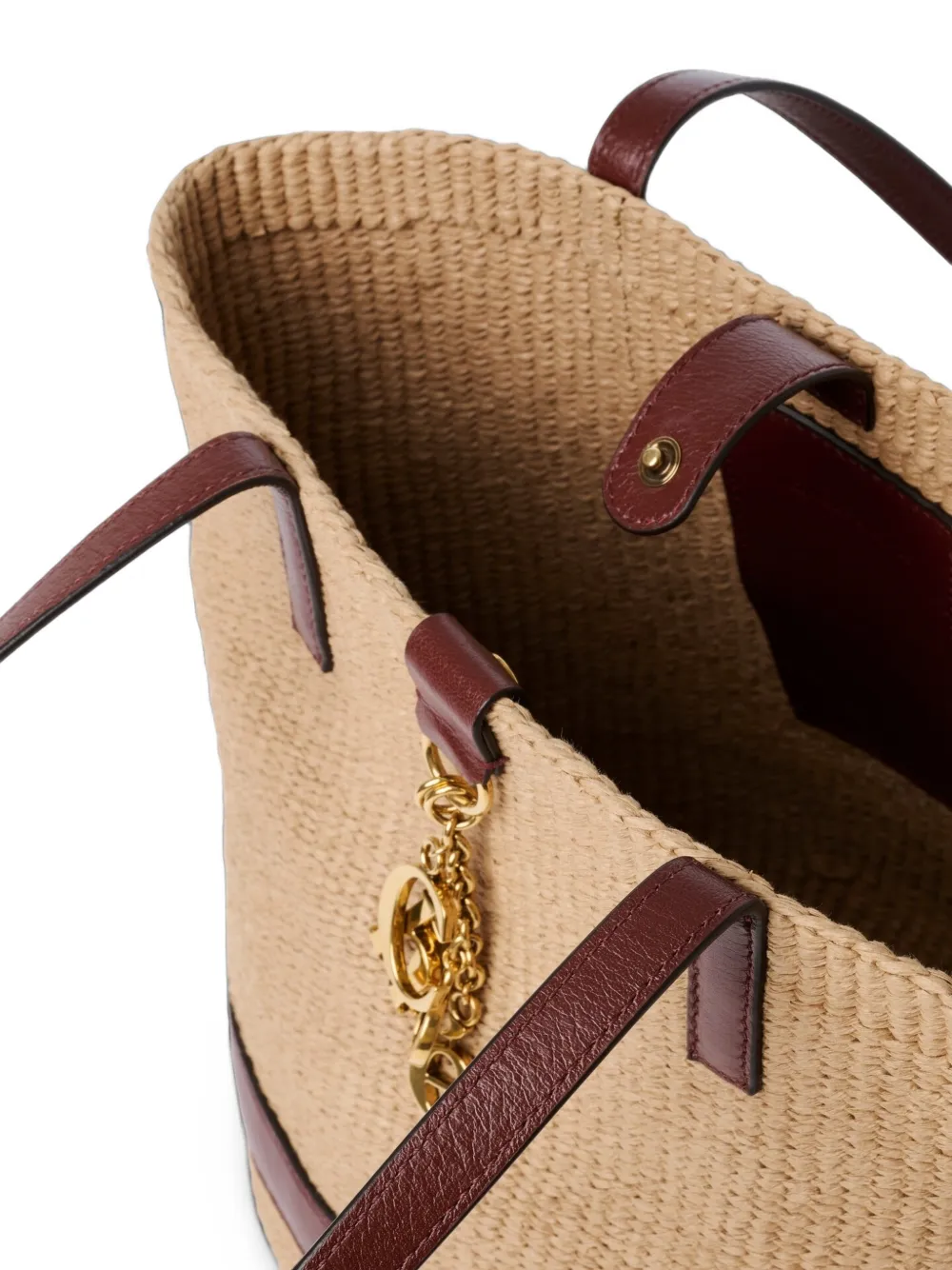Chloé Charms shopper met logo-hanger Beige