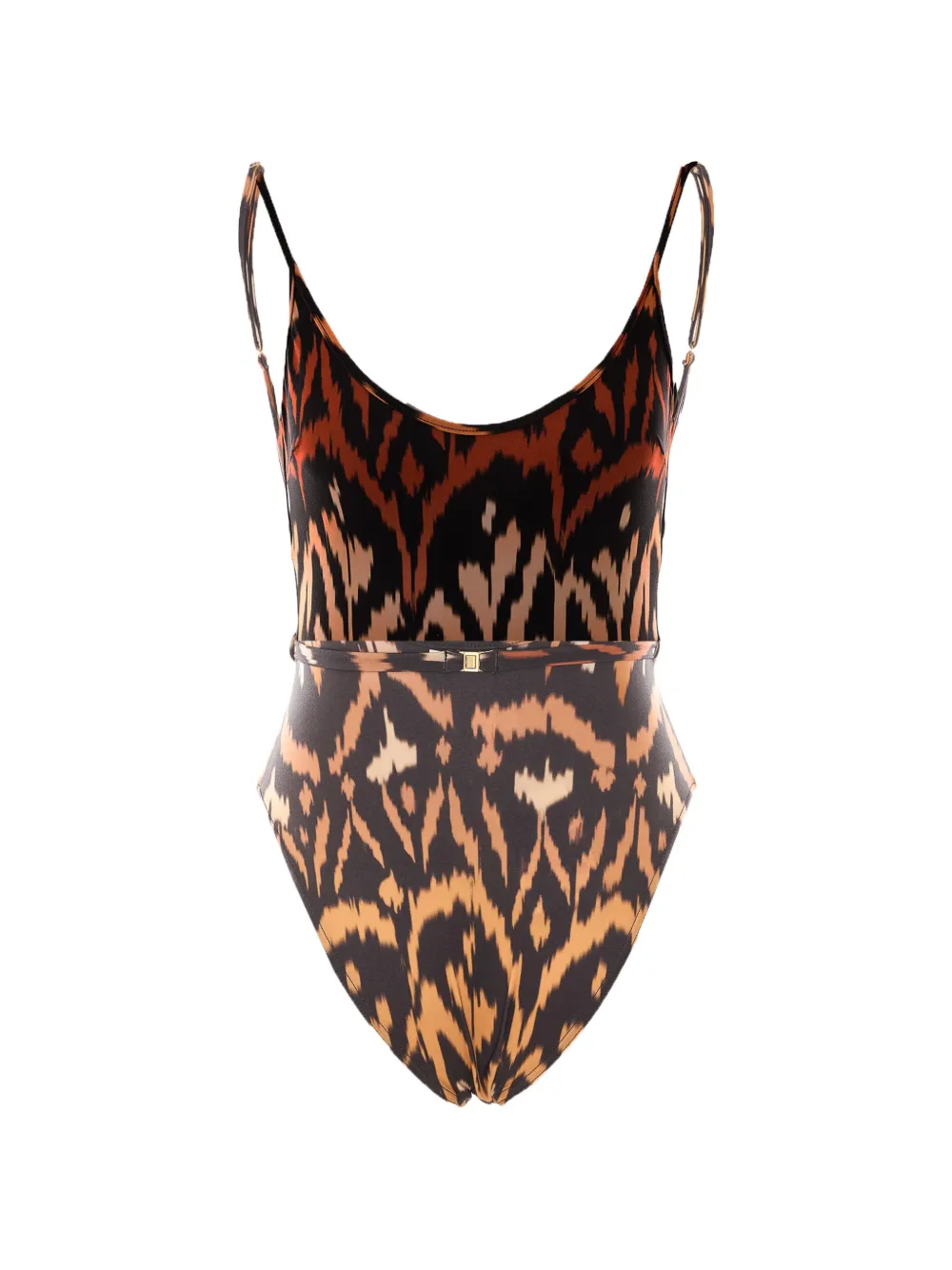 ZIMMERMANN Aster badpak met zebraprint Zwart